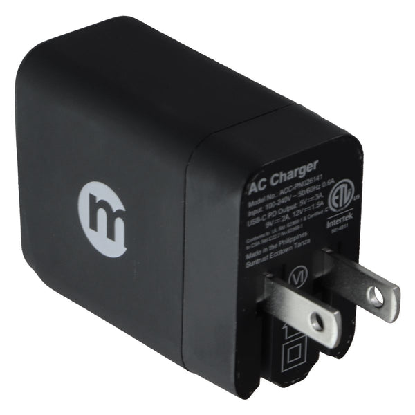 mWorks! Single Port USB-C PD AC Charger (12V/1.5A) - Black