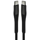 AmpSentrix (3-Foot) USB-C to USB-C Braided Fast Charge Cable - Black