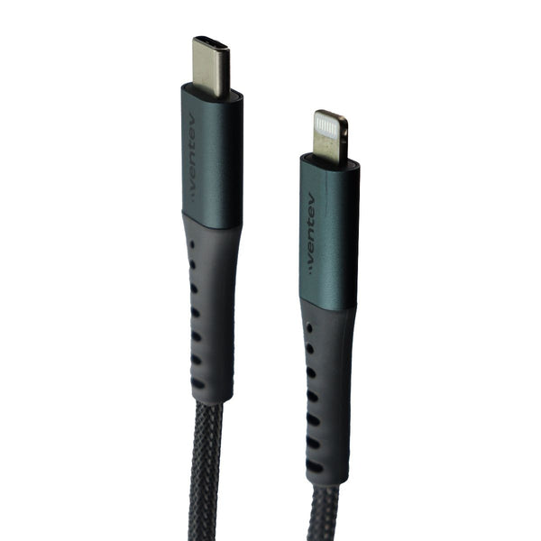 Ventev ChargeSync (4ft) Alloy USB-C to Lightning 8-Pin Cable for iPhones - Steel