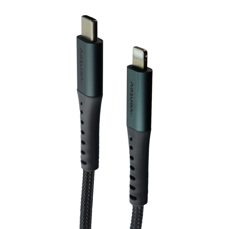 Ventev ChargeSync (4ft) Alloy USB-C to Lightning 8-Pin Cable for iPhones - Steel