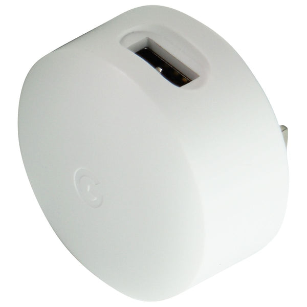 Google HUB (5V/1.4A) 7W Single USB Rounded Wall Adapter/Charger - White (A0018)