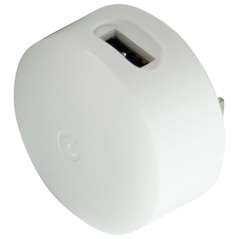 Google HUB (5V/1.4A) 7W Single USB Rounded Wall Adapter/Charger - White (A0018)