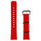 Universal 20mm Adjustable Silicone Band for Watches/Trackers - Red/Silver