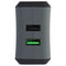 Ventev Wallport (18W/3A) QC 3.0 Dual Port Wall Charger with USB-C Cable - Gray