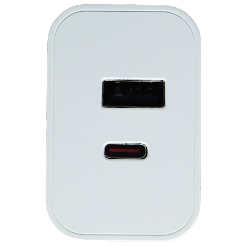 PureGear LightSpeed 30W Dual USB-A/USB-C Port Wall Charger - White