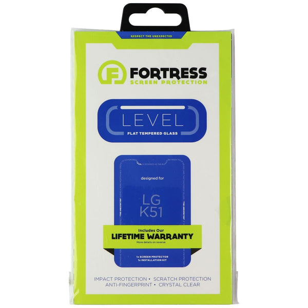 Fortress LEVEL Flat Tempered Glass for LG K51 Smartphones - Clear