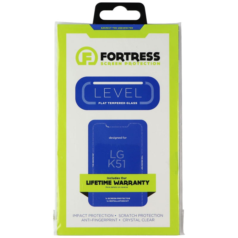 Fortress LEVEL Flat Tempered Glass for LG K51 Smartphones - Clear