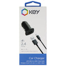 Key Car Charger with 3ft. USB-A to USB-C Data/Charge Cable - Black