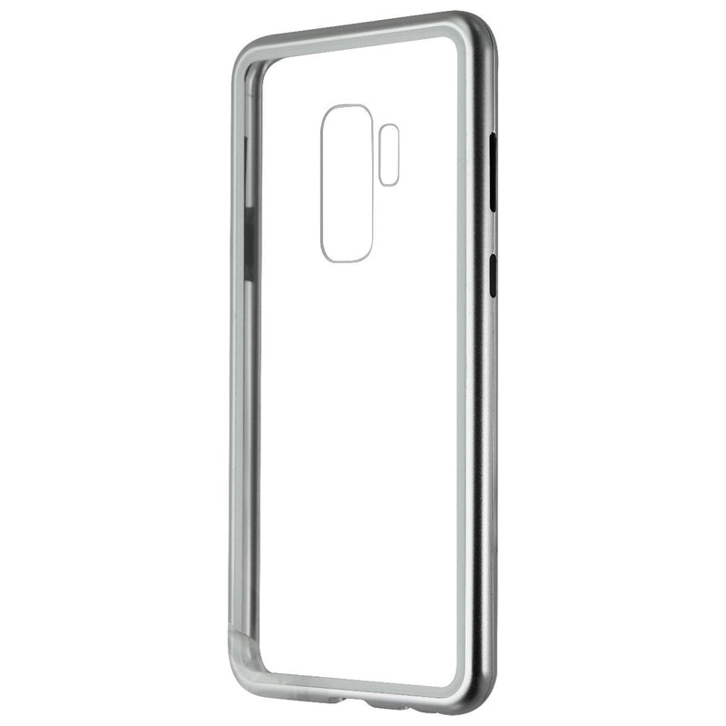 Zore Hybrid Glass Series Case for Samsung Galaxy S9 Plus - Clear/Silver
