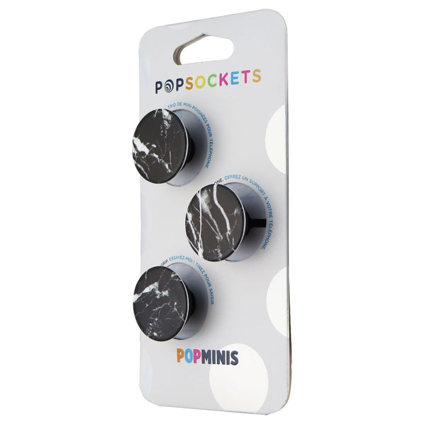 PopSockets PopMinis Mini Grips for Phones & Tablets (3 Pack) - Black Marble
