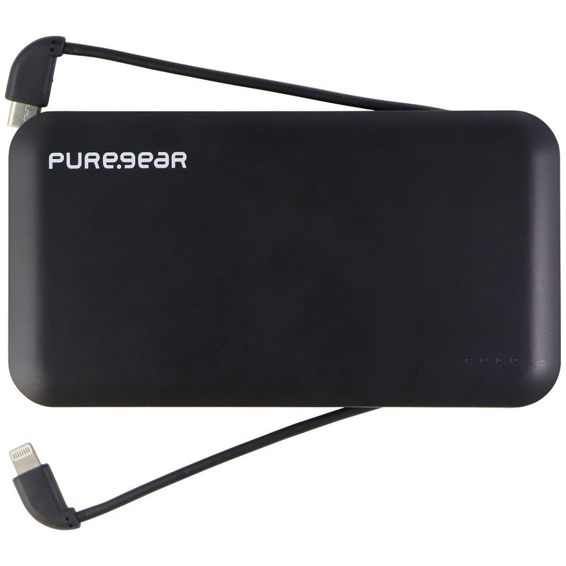 PureGear PureJuice 10K Portable Charger with Built-in Lightning 8-Pin & USB-C