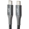 360 Electrical (8FT) Braided USB-C to USB-C Charge and Sync Cable - Gray