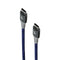 360 Electrical - Habitat Series (4-Ft) USB-C to USB-C Braided Cable - Navy Blue