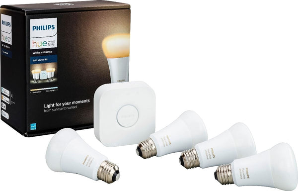 Philips Hue White Ambiance A19 LED Starter Kit - Adjustable White - Philips - Simple Cell Shop, Free shipping from Maryland!
