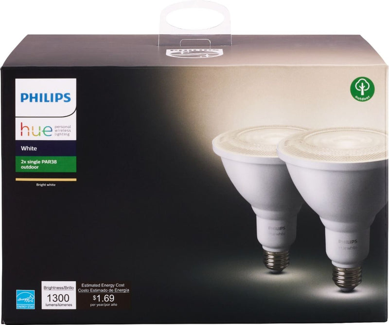 Philips - Outdoor Hue White PAR-38 Smart LED Bulb (2-Pack) - White - Philips - Simple Cell Shop, Free shipping from Maryland!