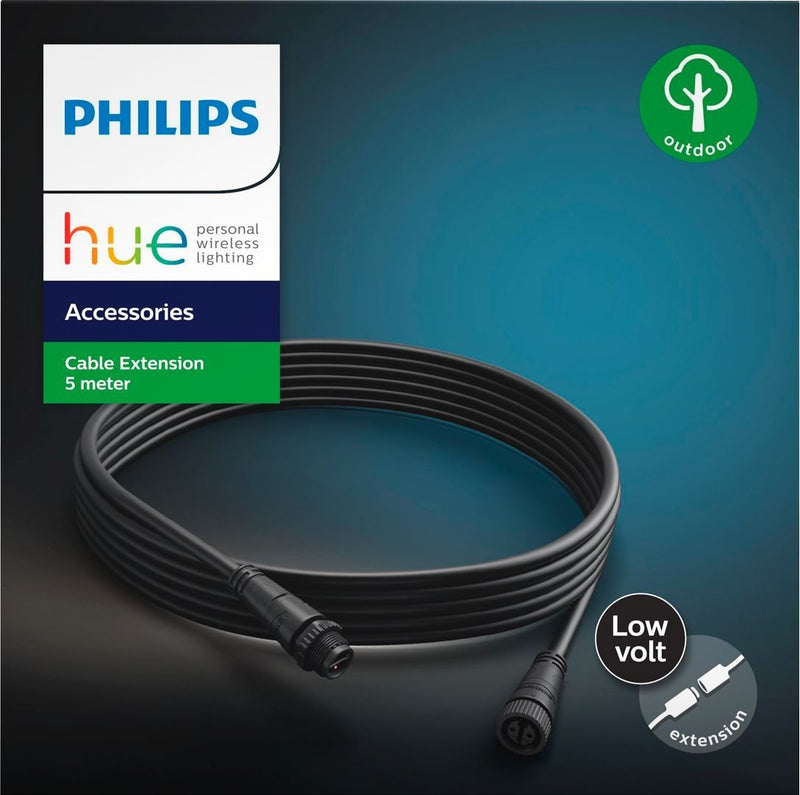 Philips Hue 16.4-Foot Outdoor Low Voltage Cable Extension - Black - Philips - Simple Cell Shop, Free shipping from Maryland!
