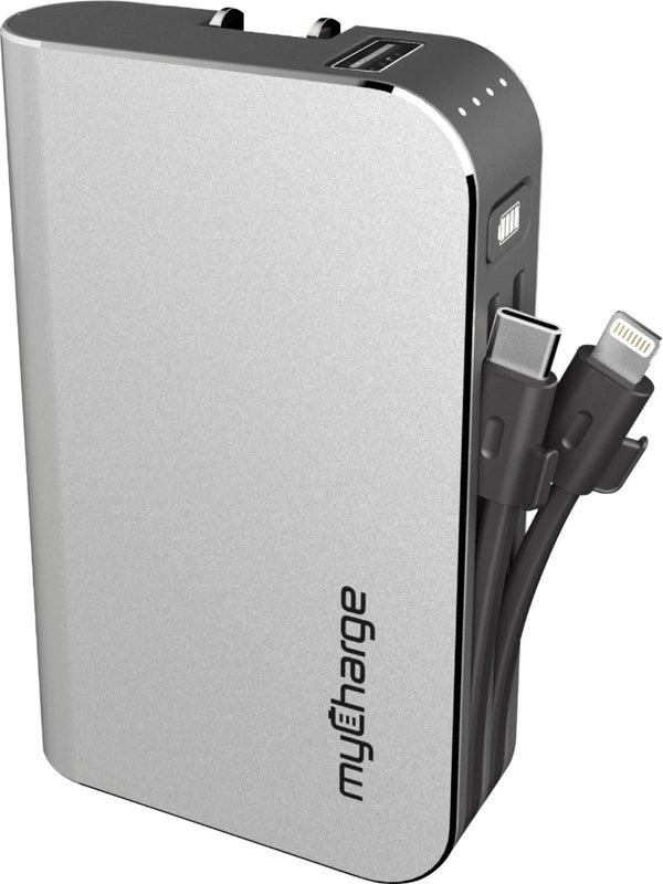 myCharge HUBPLUS 6,700mAh (USB-C) Portable Charger for iPhones - Silver - myCharge - Simple Cell Shop, Free shipping from Maryland!