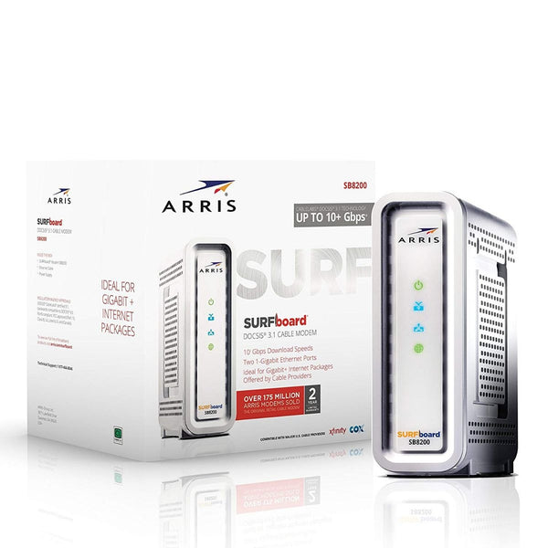 ARRIS Surfboard - Gigabit DOCSIS 3.1 Cable Modem (SB8200) - 10 Gbps Max Speed - Arris - Simple Cell Shop, Free shipping from Maryland!