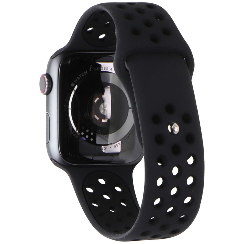 The Apple Watch Nike+ Series 4 (44mm) A1976 Gray AL w/ Black Sport Loop Band