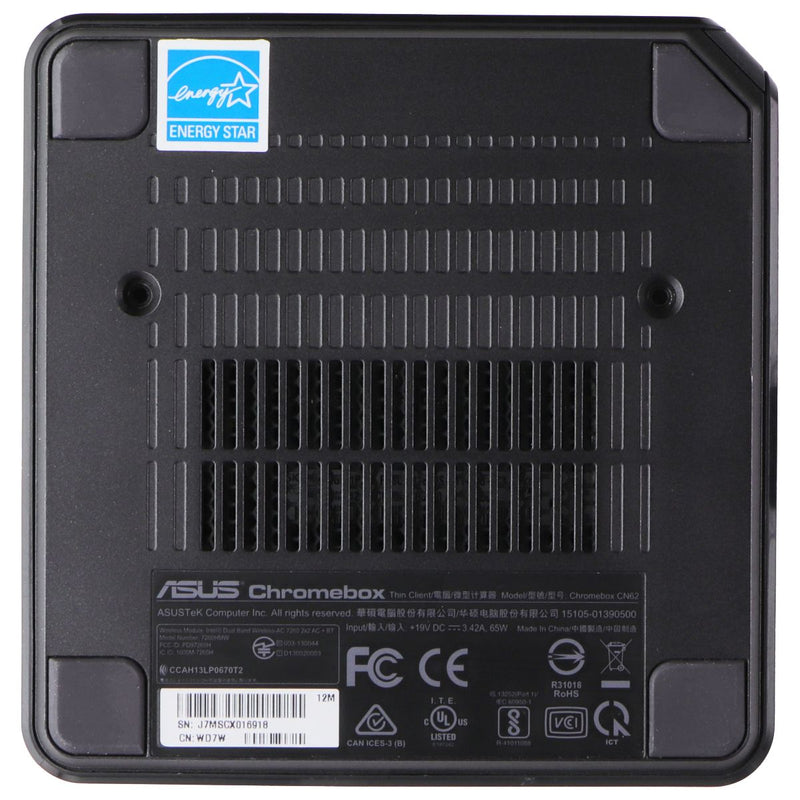 Asus Chromebox CN62 Mini Desktop PC - Intel Celeron 3215U/16GB SSD/2GB/Chrome OS