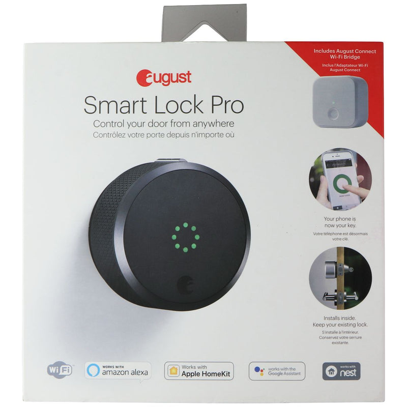 August Smart Lock Pro - Wi-Fi Smart Lock with Alexa/Apple/Google - Dark Gray - August - Simple Cell Shop, Free shipping from Maryland!
