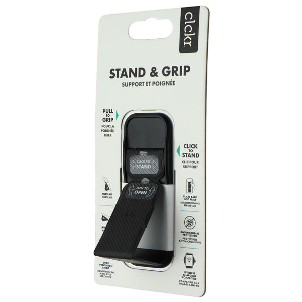CLCKR Stand & Grip Universal Adhesive Kickstand Grip for Smartphones - Black - Clckr - Simple Cell Shop, Free shipping from Maryland!