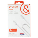 Cygnett USB-C to USB-C (2 M/6.5 FT) - White