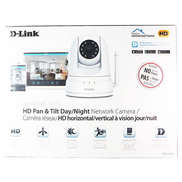 D-Link HD WiFi Security Camera w/ 720p Resolution - White - DCS-5030L