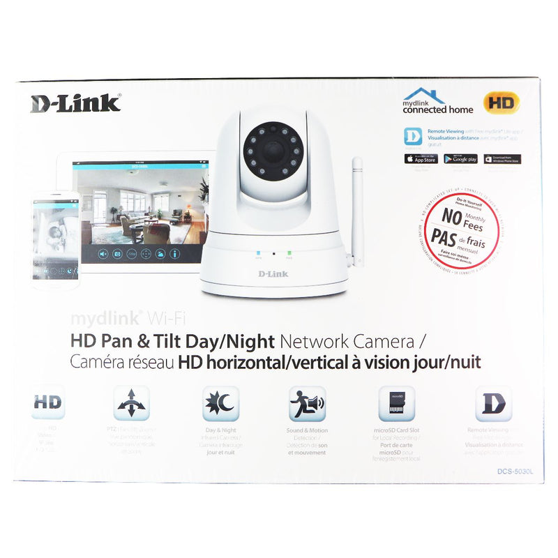 D-Link HD WiFi Security Camera w/ 720p Resolution - White - DCS-5030L