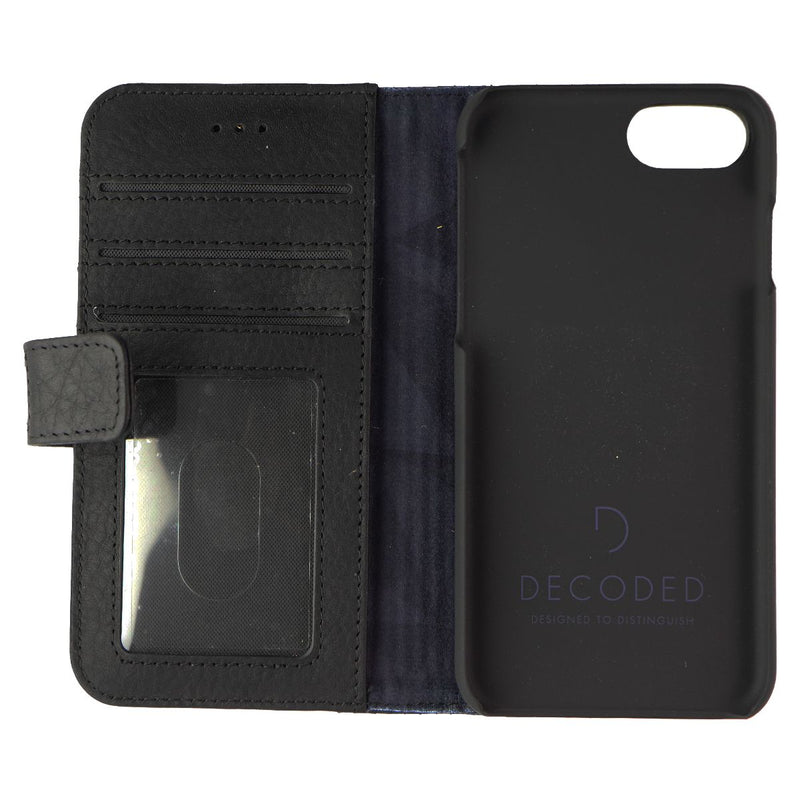 DECODED Full Grain Leather 2-in-1 Wallet for iPhone 8/7/6s/6 - Rough Black