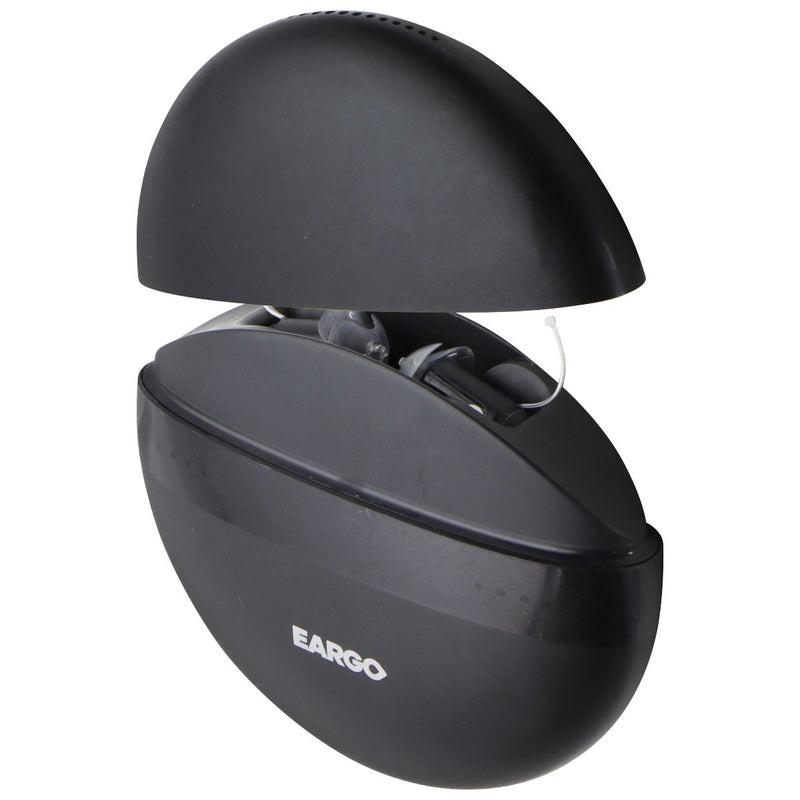 Eargo 6 Self-Fitting OTC CIC Rechargeable Hearing Aid with Case - Black