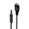 InMotion (2m/6.5-Ft) 3-Ring 3.5mm to Lightning 8-Pin Braided Cable - Blk/Silver