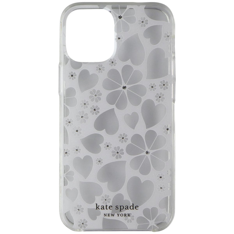 Kate Spade New York Clover Hearts Hardshell Case for iPhone 12 Mini- White/Clear