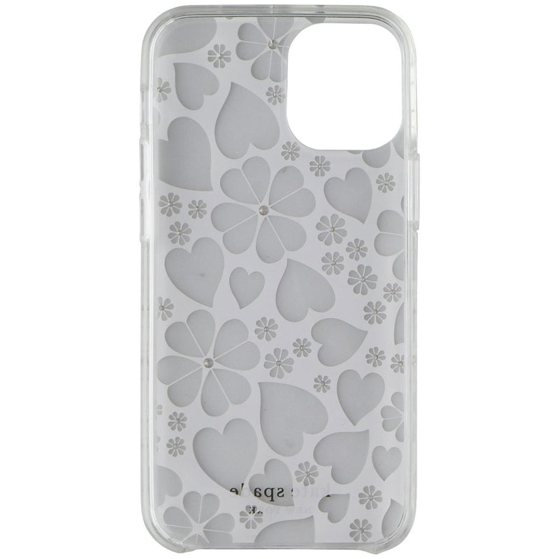 Kate Spade New York Clover Hearts Hardshell Case for iPhone 12 Mini- White/Clear