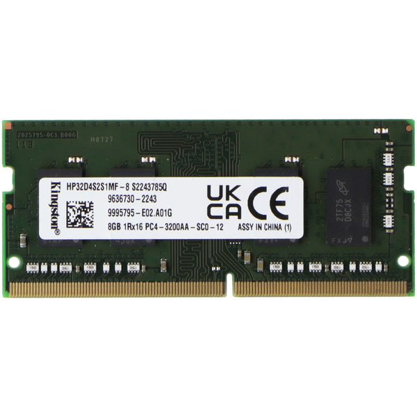 Kingston (8GB) 1Rx16 (PC4-3200AA) Laptop RAM SODIMM Memory (HP32D4S2S1MF-8)