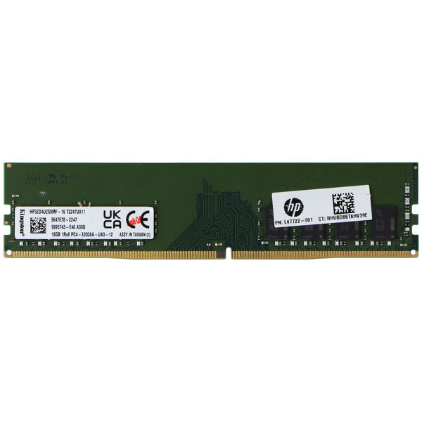 Kingston RAM 16GB DDR4 3200MHz (Model: HP32D4U2S8MF-16) Part Number: L4772-001
