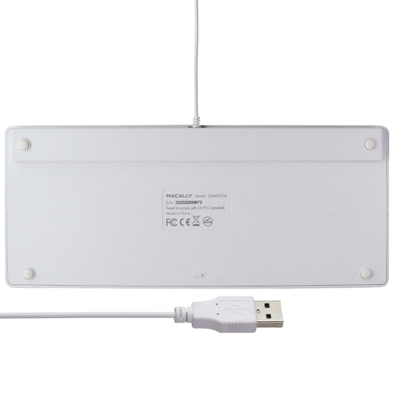 Macally Slim USB Wired Small Computer Keyboard for Apple Mac, iMac (SLIMKEYCA)