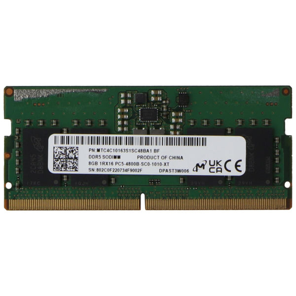 Micron (8GB) DDR5 1Rx16 (PC4-3200AA) Laptop RAM Memory MTC4C10163S1SC48BA1