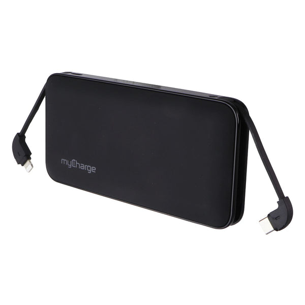 MyCharge PowerPad+Cables (USB-C/Lightning) Wireless Powerbank (PCW10KK) - Black