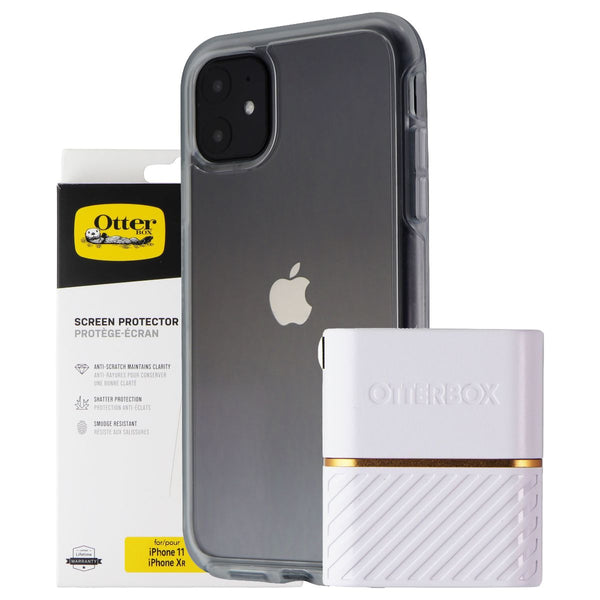 OtterBox Protection + Power Kit for Apple iPhone 11 and XR - Clear/Glass/White