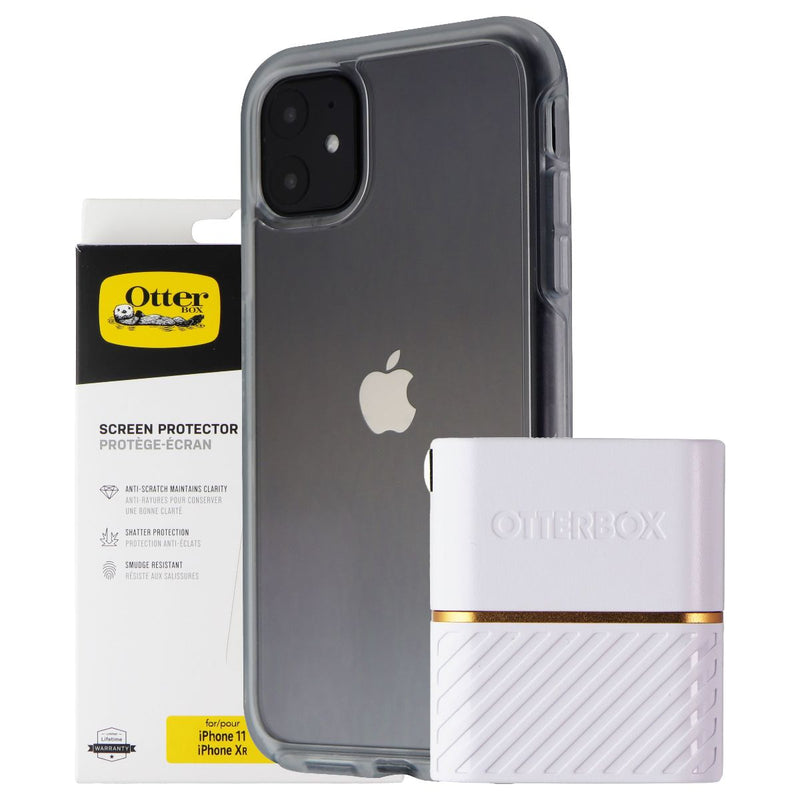 OtterBox Protection + Power Kit for Apple iPhone 11 and XR - Clear/Glass/White