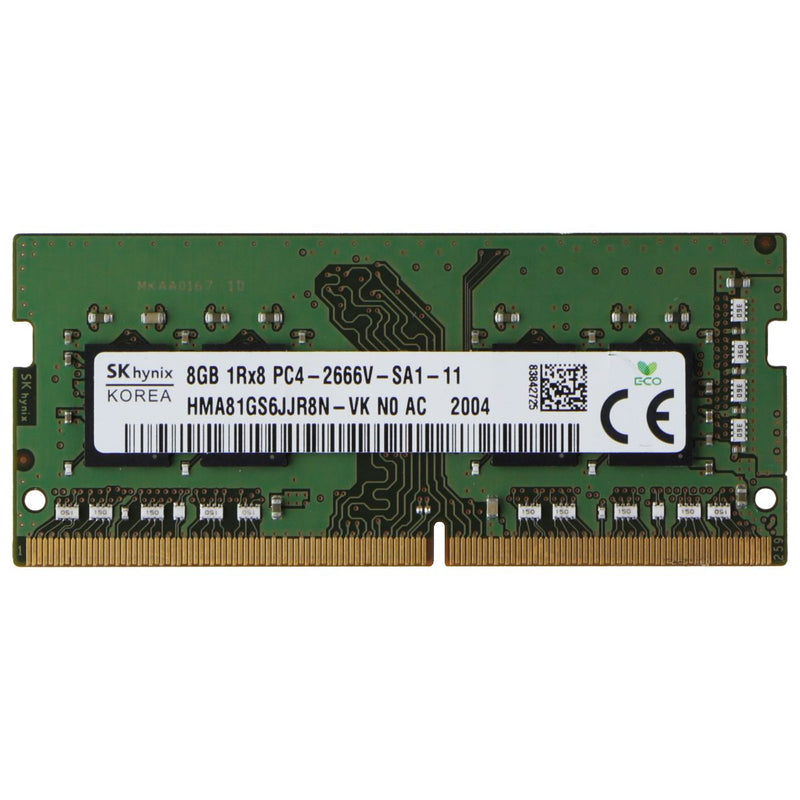 SK Hynix (8GB) DDR4 1Rx8 (PC4-2666V) Laptop RAM Memory HMA81GS6JJR8N-VK NO AC