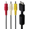 Sony PlayStation (8.4Ft) AV to RCA Cable for Playstation 2/Playstation 3 - Black