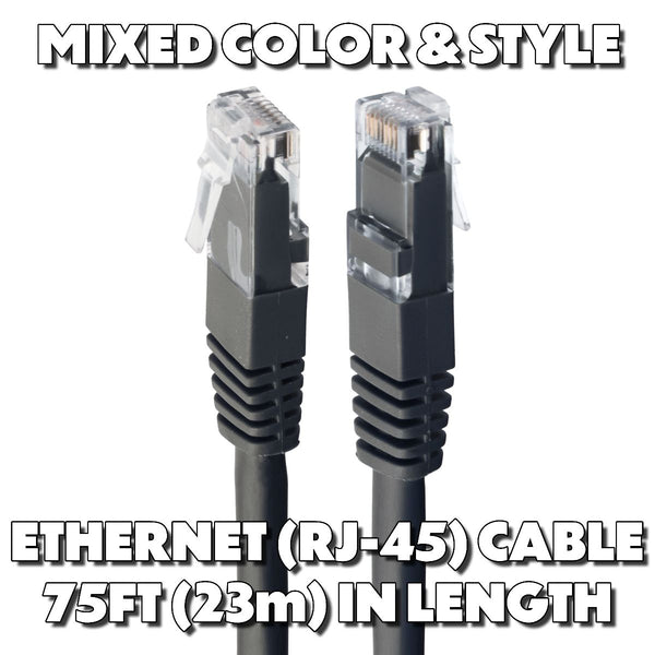 Mixed & Generic (75-Ft) RJ-45 Ethernet Patch Cable - Mixed Color/Style