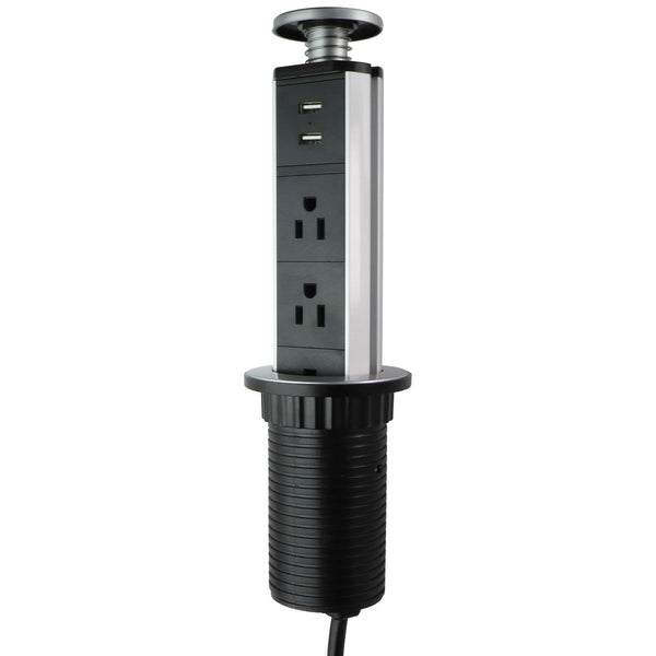 Pop Up Outlet Socket Recessed Retractable Power Strip Station - Black/Silver - Unbranded - Simple Cell Shop, Free shipping from Maryland!