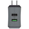 Ventev 18W/3A Wallport rq2300 QC 3.0 Dual USB Charger/Adapter - Gray