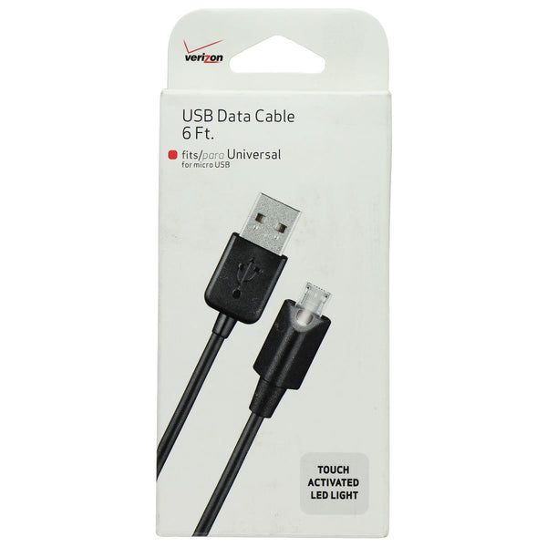 Verizon (6-Ft) Micro-USB to USB Charge/Sync Cable with Built-in LED - Black - Verizon - Simple Cell Shop, Free shipping from Maryland!