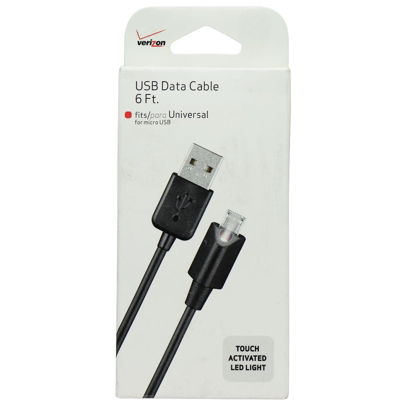 Verizon (6-Ft) Micro-USB to USB Charge/Sync Cable with Built-in LED - Black - Verizon - Simple Cell Shop, Free shipping from Maryland!
