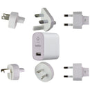 Belkin (12W/2.4A) Global Travel Kit Single USB Wall Charger (6 Adapters) - White - Belkin - Simple Cell Shop, Free shipping from Maryland!