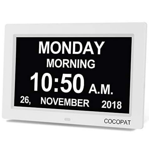Cocopat Digital LED Clock with Large Display for Seniors - White - Cocopat - Simple Cell Shop, Free shipping from Maryland!